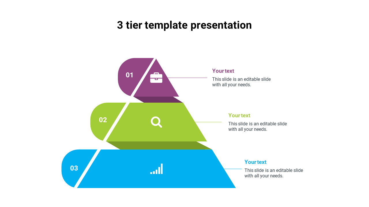 Our Predesigned 3 Tier Template Presentation